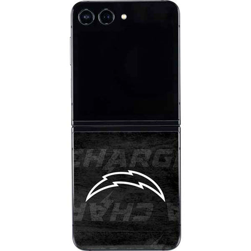 NFL Los Angeles Chargers Black & White Galaxy Z Flip5 5G Skin