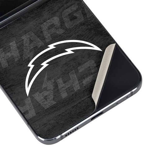 NFL Los Angeles Chargers Black & White Galaxy Z Flip5 5G Skin