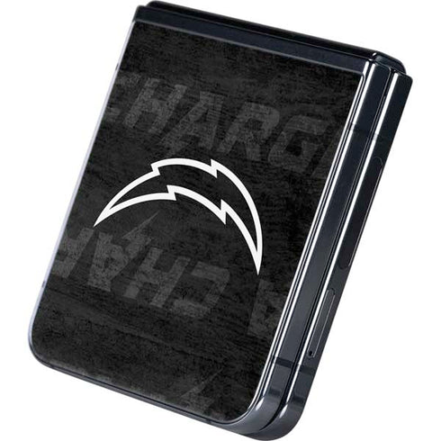 NFL Los Angeles Chargers Black & White Galaxy Z Flip5 5G Skin