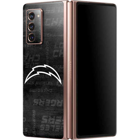 NFL Los Angeles Chargers Black & White Galaxy Z Fold2 5G Skin