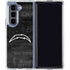 NFL Los Angeles Chargers Black & White Galaxy Z Fold5 5G Clear Case