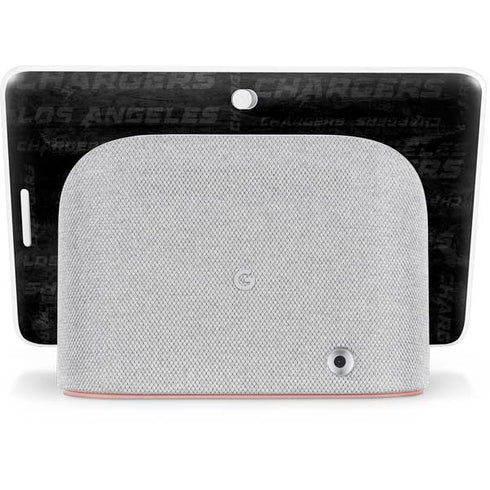 NFL Los Angeles Chargers Black & White Google Home Hub Skin