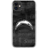 NFL Los Angeles Chargers Black & White iPhone 11 Clear Case