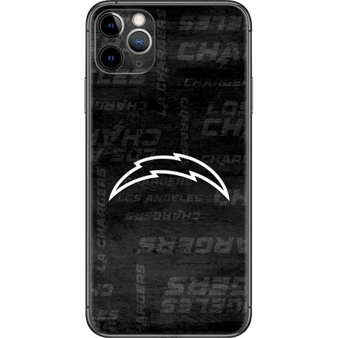 NFL Los Angeles Chargers Black & White iPhone 11 Pro Max Skin