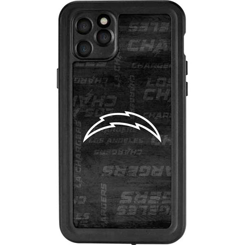 NFL Los Angeles Chargers Black & White iPhone 11 Pro Max Waterproof Case