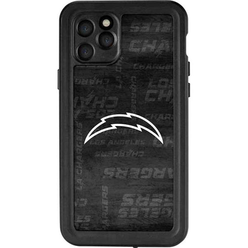 NFL Los Angeles Chargers Black & White iPhone 11 Pro Waterproof Case