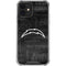 NFL Los Angeles Chargers Black & White iPhone 12 Clear Case