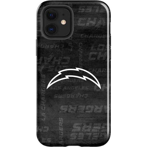 NFL Los Angeles Chargers Black & White iPhone 12 Impact Case