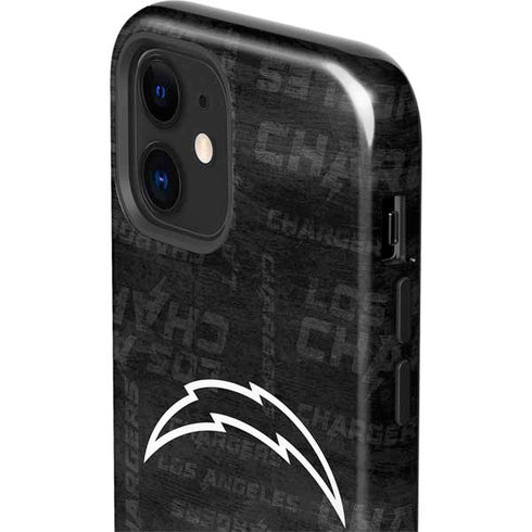 NFL Los Angeles Chargers Black & White iPhone 12 Impact Case