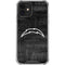 NFL Los Angeles Chargers Black & White iPhone 12 Mini Clear Case