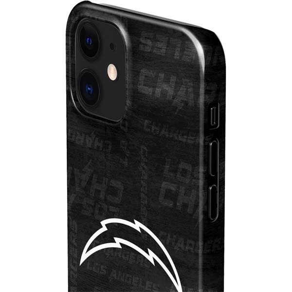 Los Angeles Chargers Black & White iPhone 12 Mini Lite Cases Thin