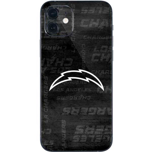 NFL Los Angeles Chargers Black & White iPhone 12 Mini Skin