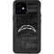 NFL Los Angeles Chargers Black & White iPhone 12 Mini Waterproof Case