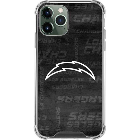NFL Los Angeles Chargers Black & White iPhone 12 Pro Max Clear Case