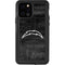 NFL Los Angeles Chargers Black & White iPhone 12 Pro Waterproof Case