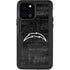 NFL Los Angeles Chargers Black & White iPhone 12 Pro Waterproof Case
