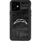 NFL Los Angeles Chargers Black & White iPhone 12 Waterproof Case