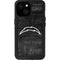 NFL Los Angeles Chargers Black & White iPhone 13 Mini Waterproof Case