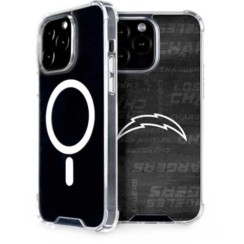 NFL Los Angeles Chargers Black & White iPhone 13 Pro Max MagSafe Case