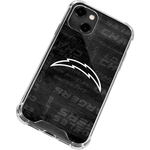 NFL Los Angeles Chargers Black & White iPhone 14 Clear Case