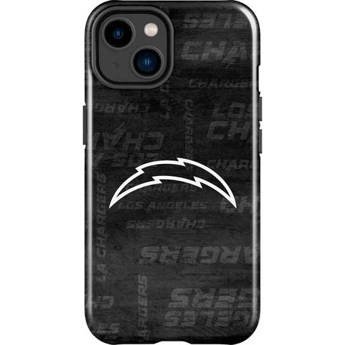 NFL Los Angeles Chargers Black & White iPhone 15 Plus Impact Case