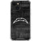 NFL Los Angeles Chargers Black & White iPhone 14 Plus Clear Case
