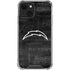 NFL Los Angeles Chargers Black & White iPhone 14 Plus Clear Case