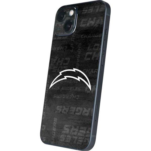 NFL Los Angeles Chargers Black & White iPhone 15 Plus Skin