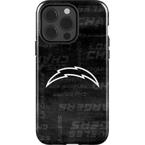 NFL Los Angeles Chargers Black & White iPhone 15 Pro Impact Case
