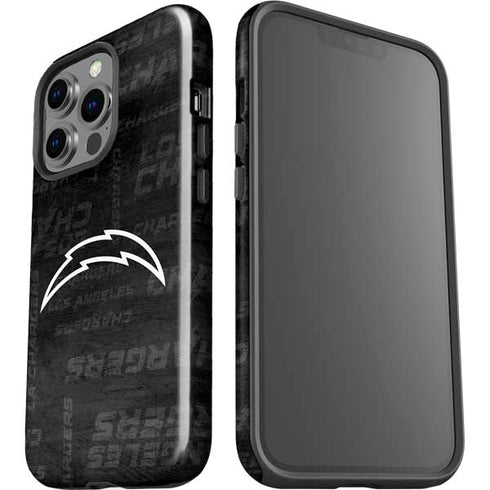 NFL Los Angeles Chargers Black & White iPhone 14 Pro Impact Case