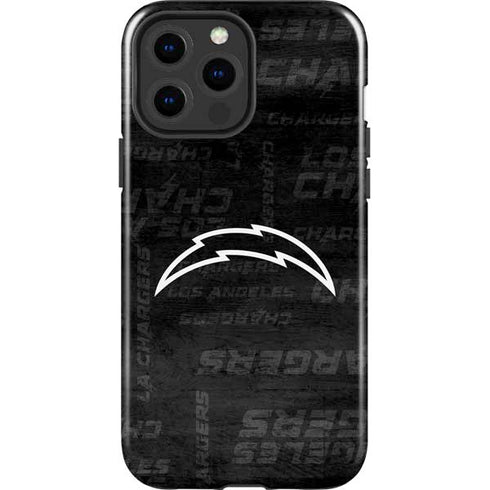 NFL Los Angeles Chargers Black & White iPhone 15 Pro Max Impact Case