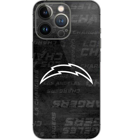 NFL Los Angeles Chargers Black & White iPhone 14 Pro Skin