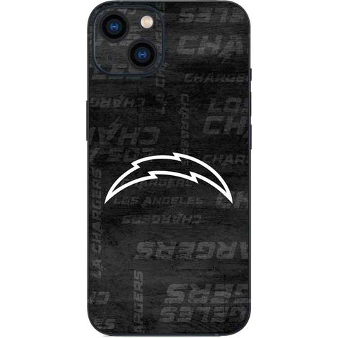 NFL Los Angeles Chargers Black & White iPhone 14 Skin