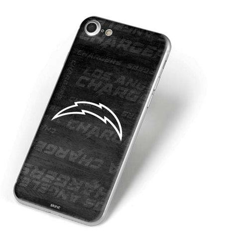 NFL Los Angeles Chargers Black & White iPhone 7 Skin