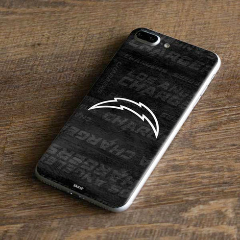 NFL Los Angeles Chargers Black & White iPhone 8 Plus Skin