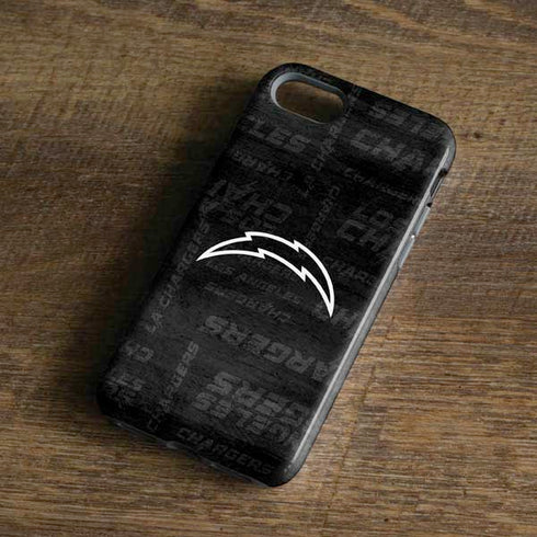 NFL Los Angeles Chargers Black & White iPhone 8 Pro Case