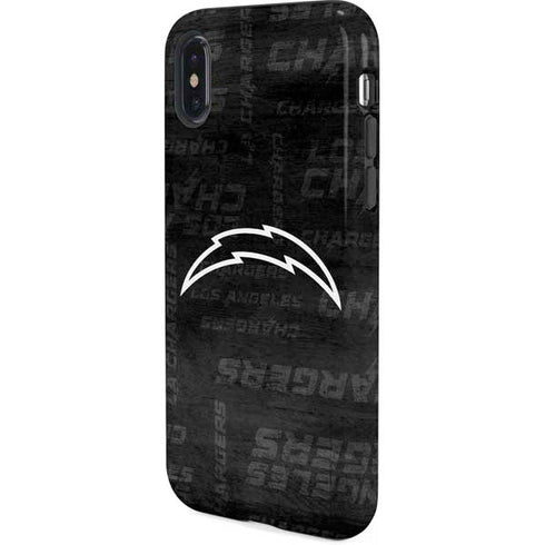 NFL Los Angeles Chargers Black & White iPhone X Pro Case