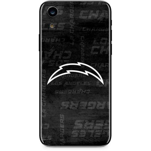 NFL Los Angeles Chargers Black & White iPhone XR Skin