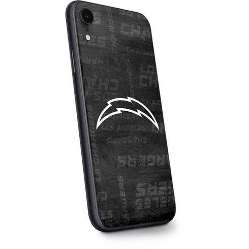 NFL Los Angeles Chargers Black & White iPhone XR Skin