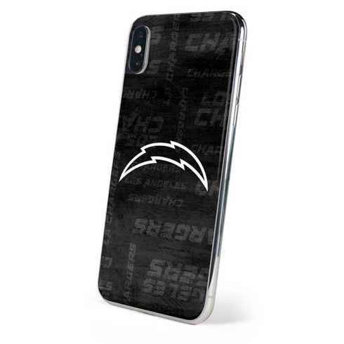 NFL Los Angeles Chargers Black & White iPhone XS Max Skin