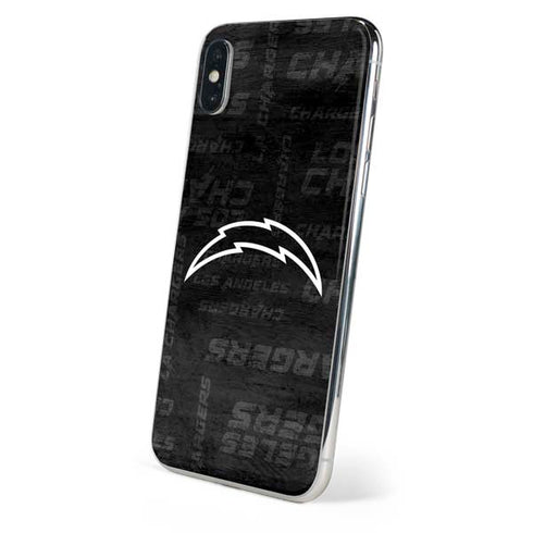 NFL Los Angeles Chargers Black & White iPhone XS Skin