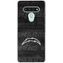 NFL Los Angeles Chargers Black & White LG Stylo 6 Clear Case
