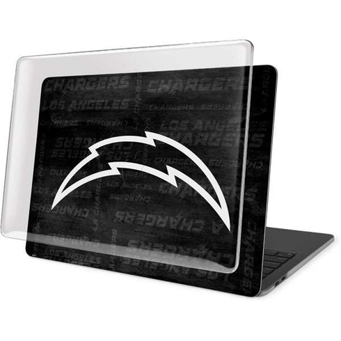 NFL Los Angeles Chargers Black & White MacBook Pro 15in (2016-19) Case plus Skin
