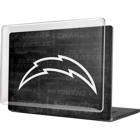 NFL Los Angeles Chargers Black & White MacBook Pro 16in (2021-25) Case plus Skin