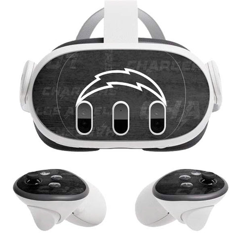NFL Los Angeles Chargers Black & White Meta Quest 3 Skin