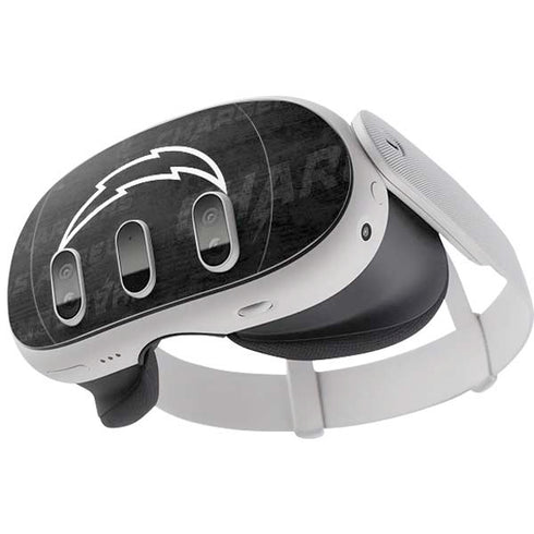 NFL Los Angeles Chargers Black & White Meta Quest 3 Skin
