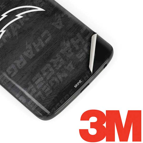 NFL Los Angeles Chargers Black & White Moto G6 Skin