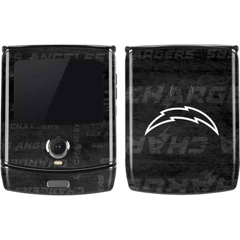 NFL Los Angeles Chargers Black & White Motorola RAZR Skin