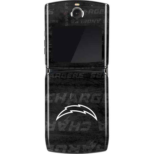 NFL Los Angeles Chargers Black & White Motorola RAZR Skin