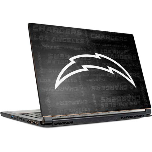 NFL Los Angeles Chargers Black & White MSI GS65 Stealth Laptop Skin
